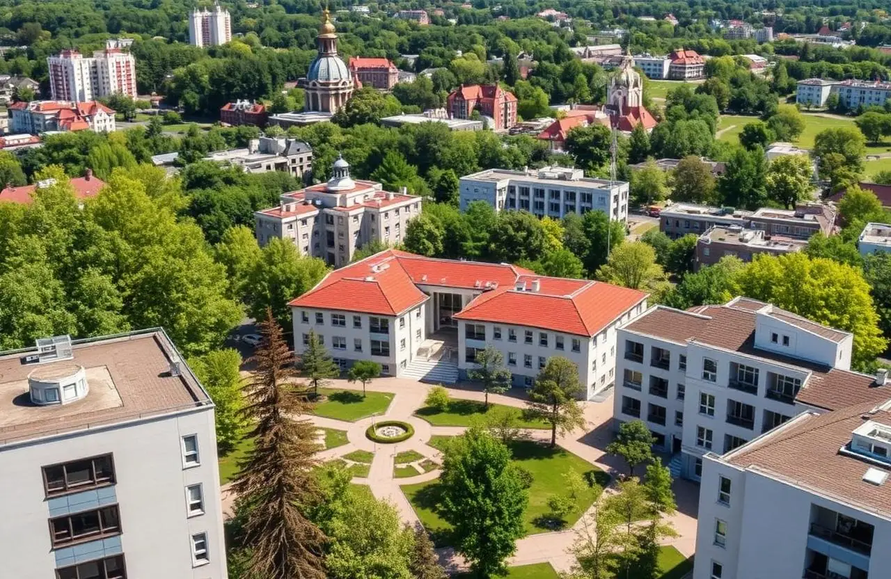 Stadtansicht von Dessau-Roßlau mit Bauhaus-Architektur und Wohnhäusern – Symbolbild Hausverwaltung