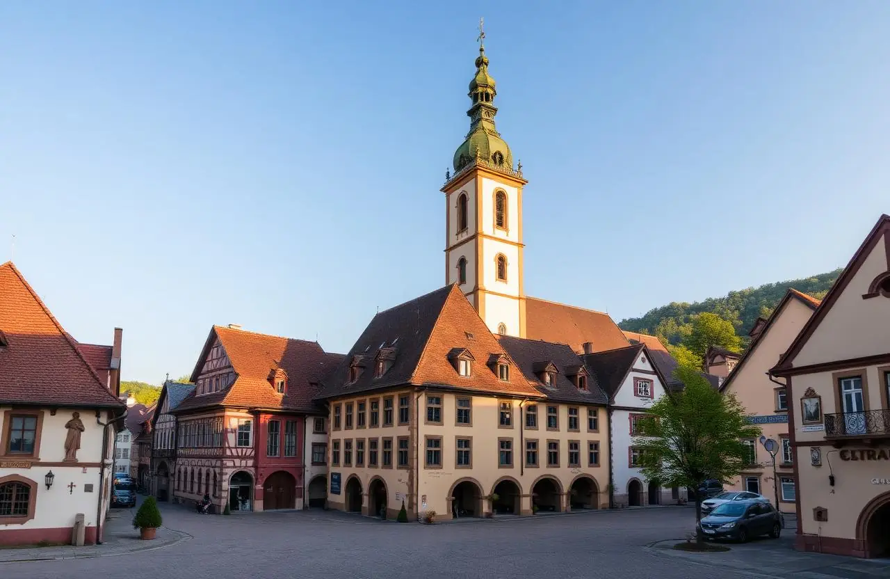 Historische Altstadt von Zerbst mit Kirchturm und sanierten Bürgerhäusern – Symbolbild Stadtentwicklung